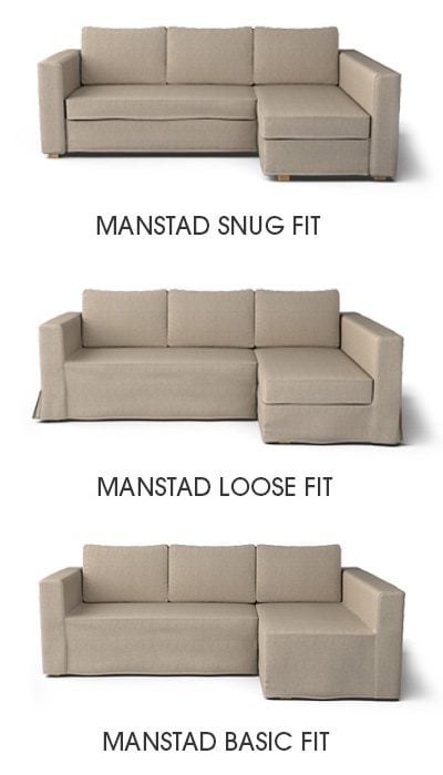 Manstad Or Elbo Comfort Works Slipcover, Loose Fit Sofa Covers Uk