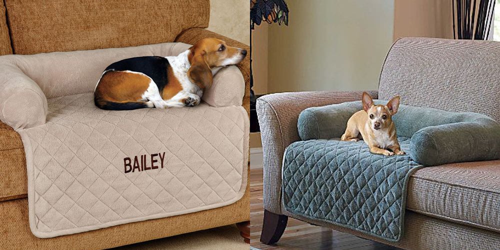 Brrnoo Suave Antideslizante para Mascotas Sofá Cubierta Impermeable Slipcover Perro Cat Couch Pad Mat Protector de Muebles 黑色